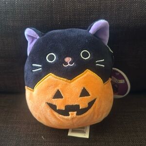 Autumn Black Cat Pumpkin Squishmallow